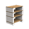 סטנד Hi-Fi מודולרי Blok Stax 2G עם 4 מדפים