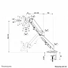 זרוע שולחנית עם מנגנון גז למסך מחשב Neomounts DS70-700BL1