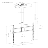 EAZO ECL600-DS – מתקן תקרה ממונע מסתובב למסכים 50–100 אינץ׳