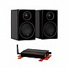 זוג רמקולים סטליטים MONITOR AUDIOU עם מגבר בלוטות Radius 90
